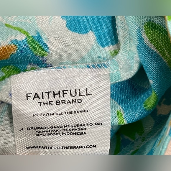 Faithfull The Brand Priscilla Gardone Floral Print 100% Linen Shorts Size 6 - Picture 10 of 12